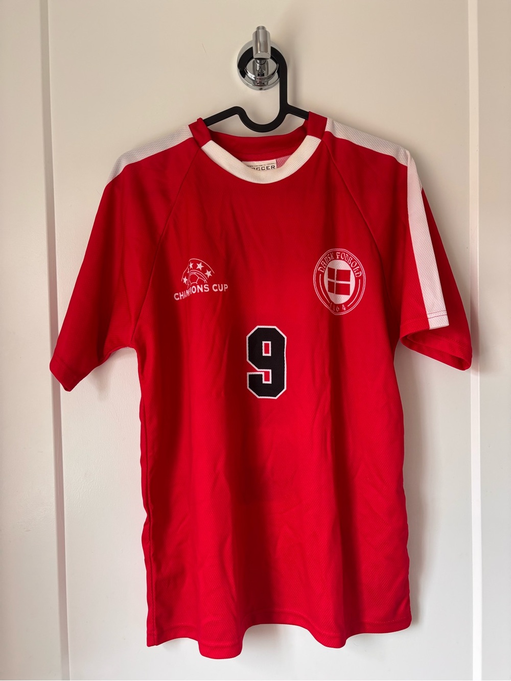 Danish Women's Soccer Jersey with Number 9